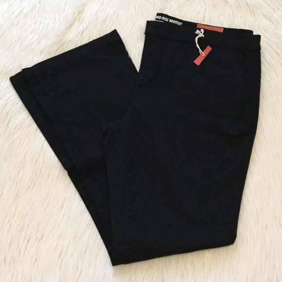 mossimo mid rise bootcut black pants